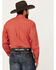 Image #4 - Cinch Men's Geo Print Long Sleeve Button-Down Western Shirt, Red, hi-res