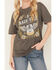 Image #3 - Bohemian Cowgirl Women's Nashville Guitar and Roses Short Sleeve Graphic Tee, Black, hi-res