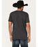 Image #4 - RANK 45® Men's Sunset Roper Logo Graphic T-Shirt, Charcoal, hi-res