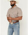 Image #1 - Gibson Trading Co Men's Floyd Geo Print Short Sleeve Button-Down Western Shirt, Blue, hi-res