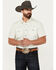 Image #1 - Gibson Trading Co Men's Holden Geo Print Short Sleeve Snap Western Shirt, White, hi-res