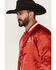 Image #3 - Hooey Men's Logo Shiny Bomber Varsity Jacket, Red, hi-res