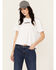Image #1 - Dickies Women's Logo Short Sleeve Graphic Tee, White, hi-res