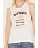 Image #3 - Jack Daniels Women's Honey Logo Muscle Tank, Ivory, hi-res