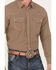 Image #3 - Blue Ranchwear Men's Dickens Plaid Print Long Sleeve Snap Shirt, Bronze, hi-res