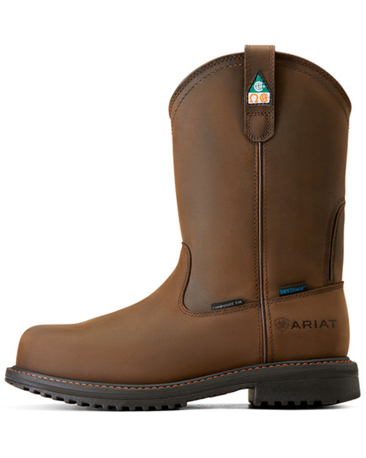 Image #2 - Ariat Men's RigTEK Waterproof Wellington Work Boots - Composite Toe, Brown, hi-res