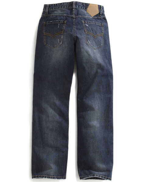 Image #1 - Tin Haul Men's Regular Joe Straight Leg Striped Lining Jeans, Denim, hi-res