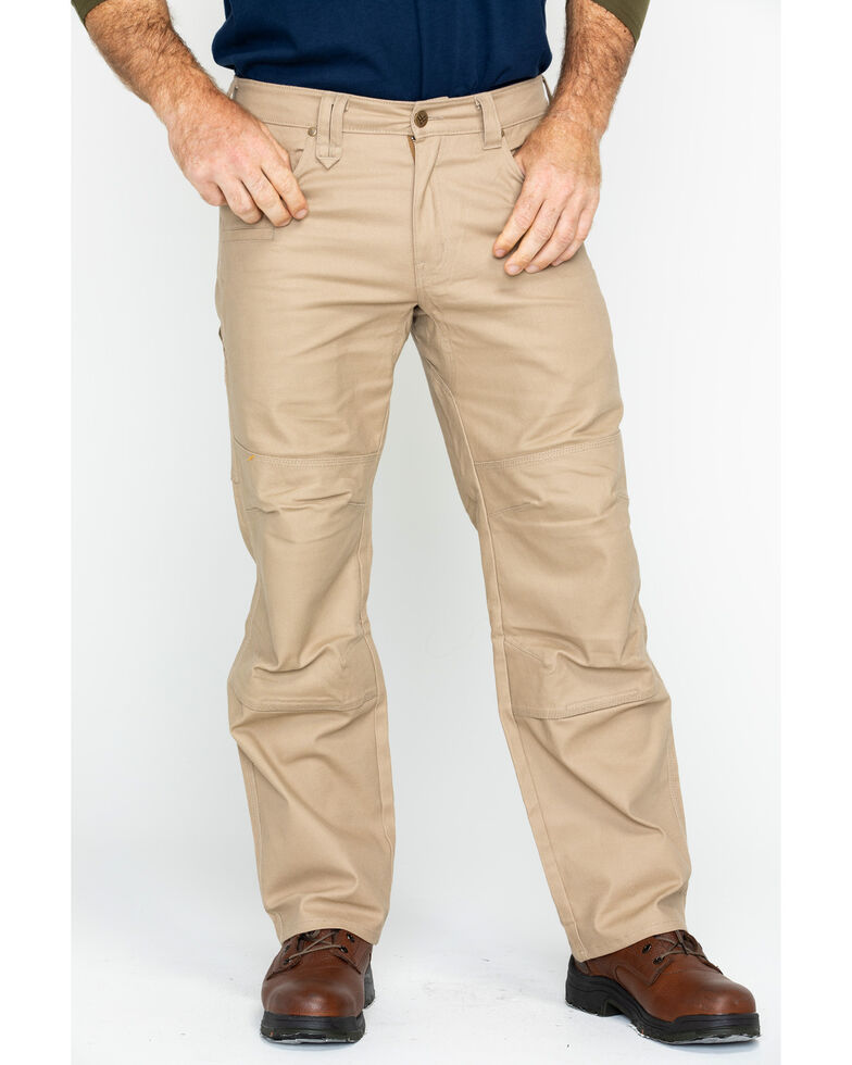 Hawx Men's Stretch Canvas Utility Work Pants , Beige/khaki, hi-res