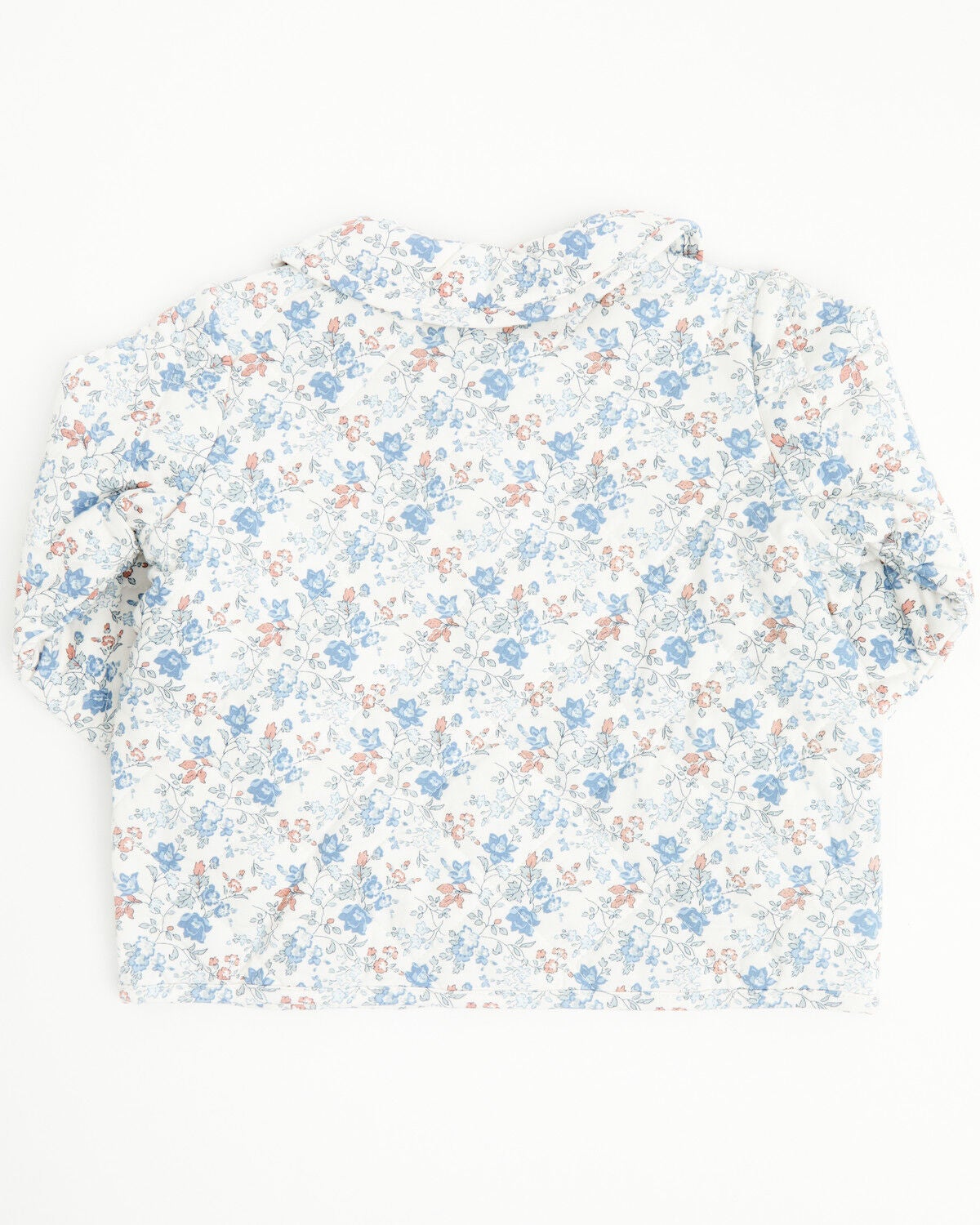 Image #3 - Angel Dear Toddler Girls' Floral Quilted Jacket, Ivory, hi-res