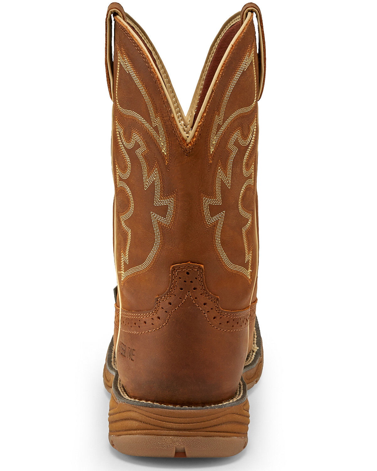justin men's stampede tan waterproof work boots