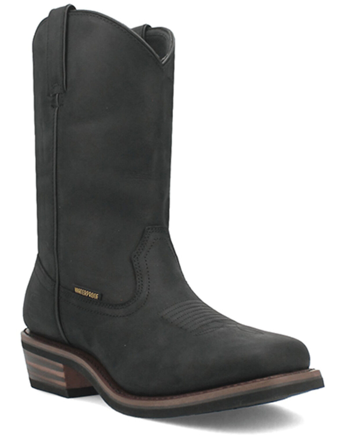 Image #1 - Dan Post Men's Las Cruces Waterproof Performance Boots - Broad Square Toe, Black, hi-res