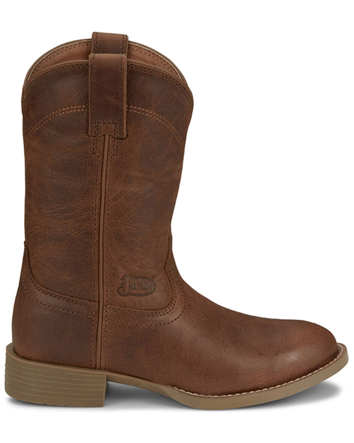 Image #2 - Justin Women's Stampede Western Boots - Round Toe, Brown, hi-res
