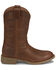 Image #2 - Justin Women's Stampede Western Boots - Round Toe, Brown, hi-res
