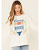 Image #1 - Recycled Karma Women's White Coors Rodeo Graphic Long Sleeve Top, White, hi-res