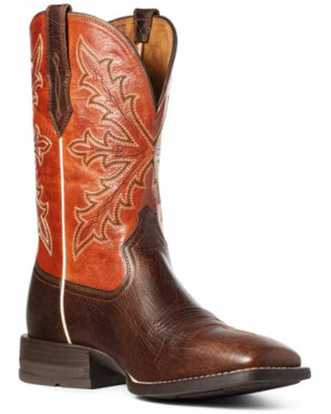 Image #1 - Ariat Men's Qualifier Western Performance Boots - Square Toe, Brown, hi-res