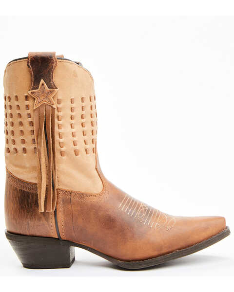 Image #2 - Laredo Women's Brown Fringe Western Performance Boots - Snip Toe, Brown, hi-res