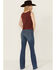 Image #3 - Idyllwind Women's Dark Wash Outlaw Super High Rise Bootcut Stretch Denim Jeans, Dark Wash, hi-res