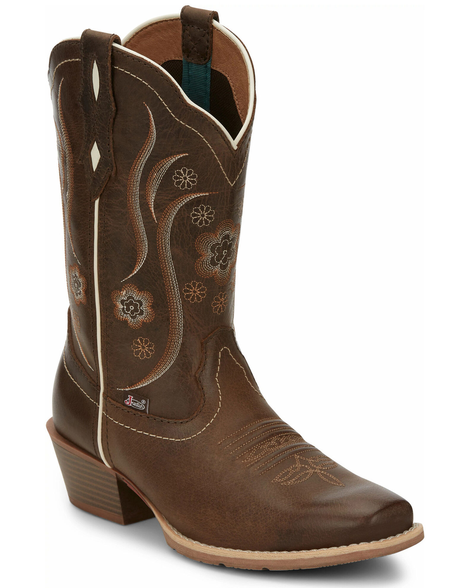 Justin Women s Jesse Brown Western Boots Square Toe Country