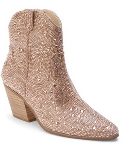 Matisse Women's Harlow Western Fashion Booties - Pointed Toe, Rose Gold, hi-res