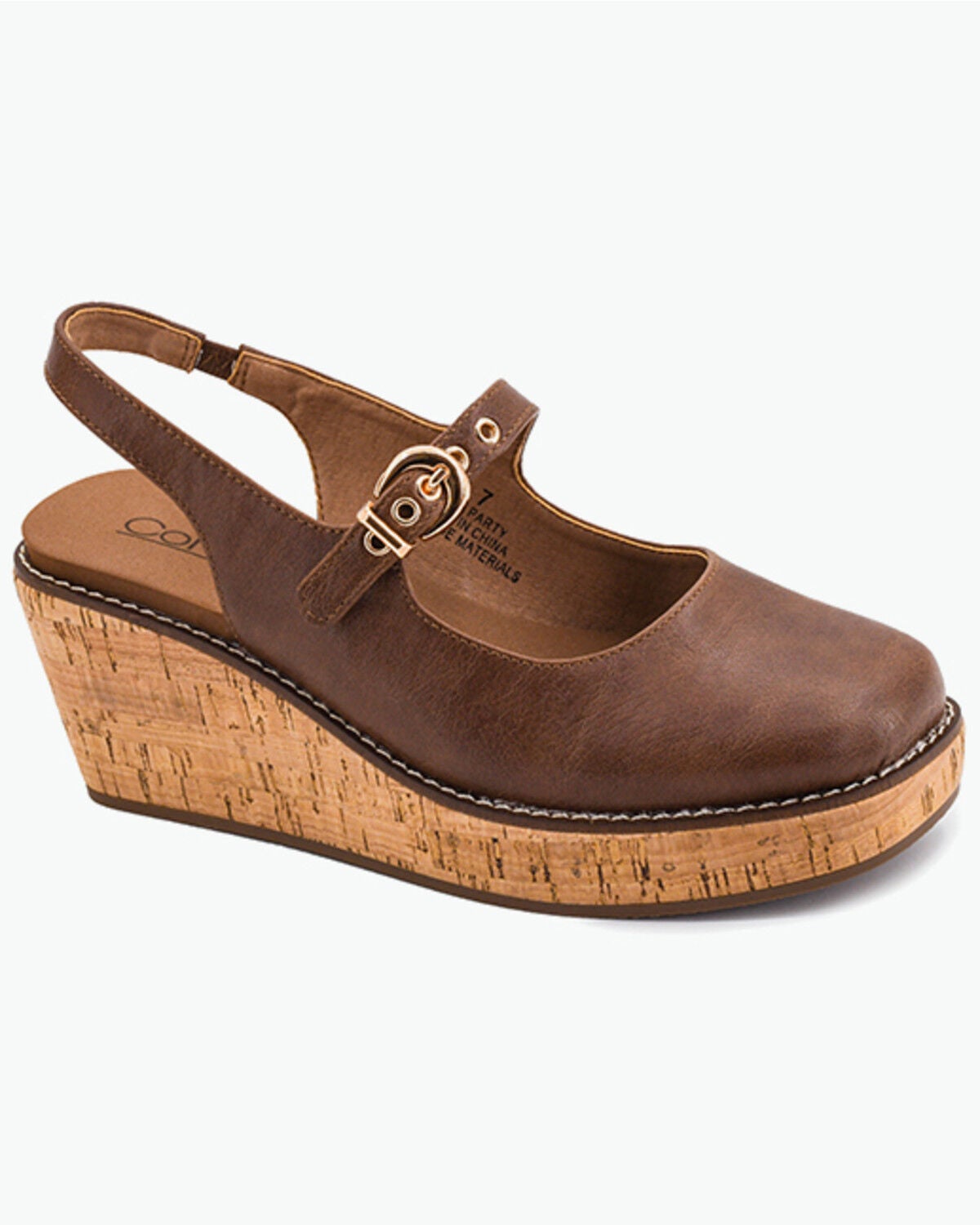 Corkys Women's Pity Party Mary Jane Wedge Clogs, Cognac, hi-res