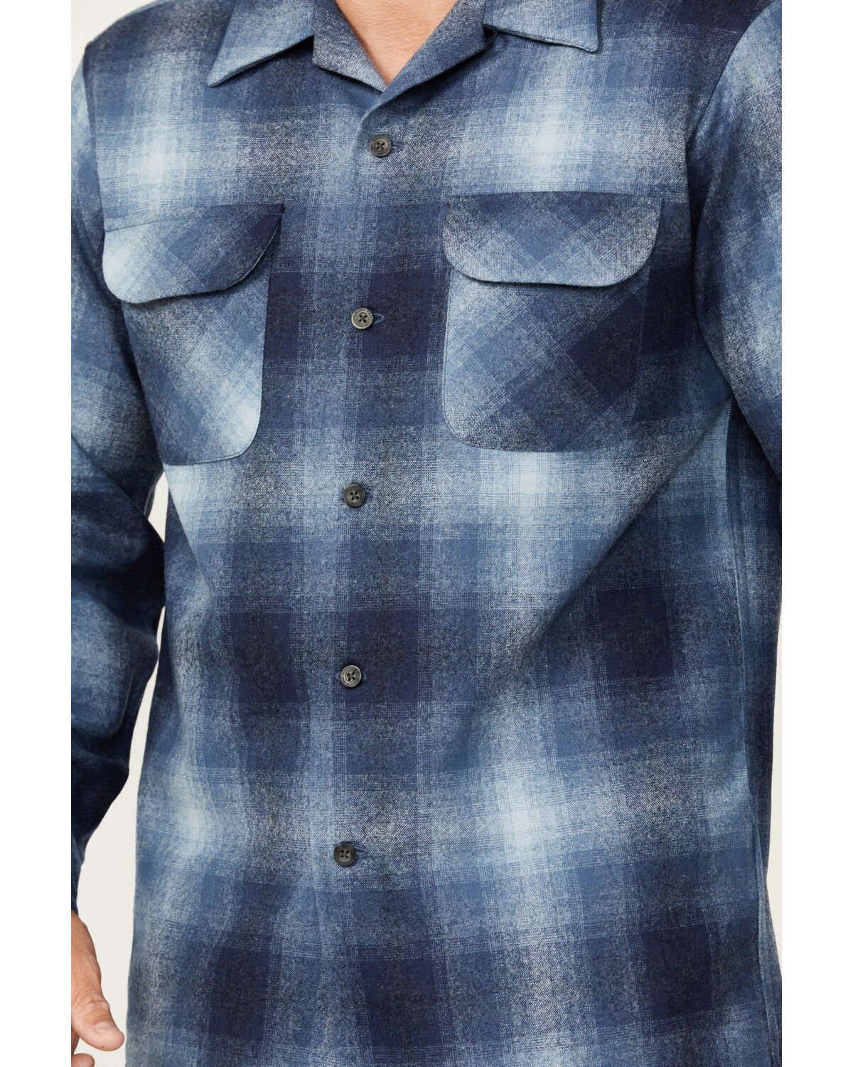 Image #3 - Pendleton Men's Plaid Print Board Shirt, Navy, hi-res