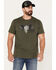 Image #1 - Brothers and Sons Men's Longhorn Skull Logo Graphic T-Shirt, , hi-res