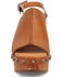 Image #4 - Dingo Women's Clover Wooden Sandals, Tan, hi-res
