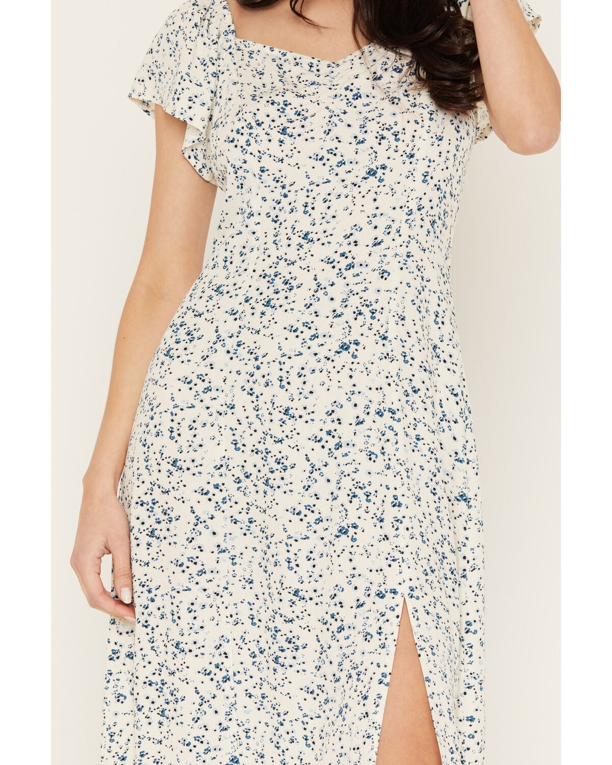 Image #3 - Idyllwind Women's Bethany Floral Print Short Sleeve Midi Dress, Cream, hi-res