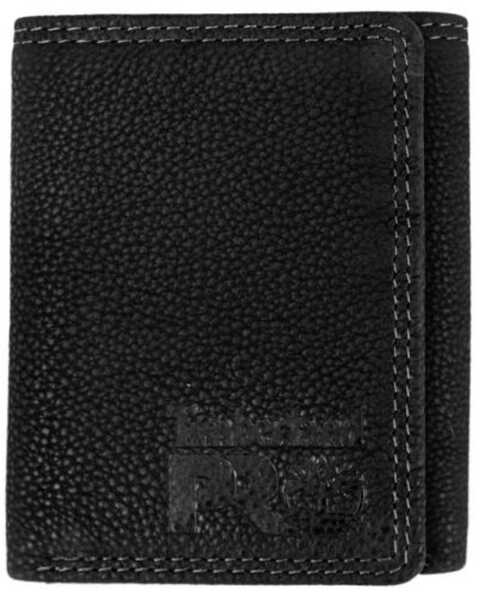 Timberland Men's Black Bullard Trifold Leather Wallet, Black, hi-res