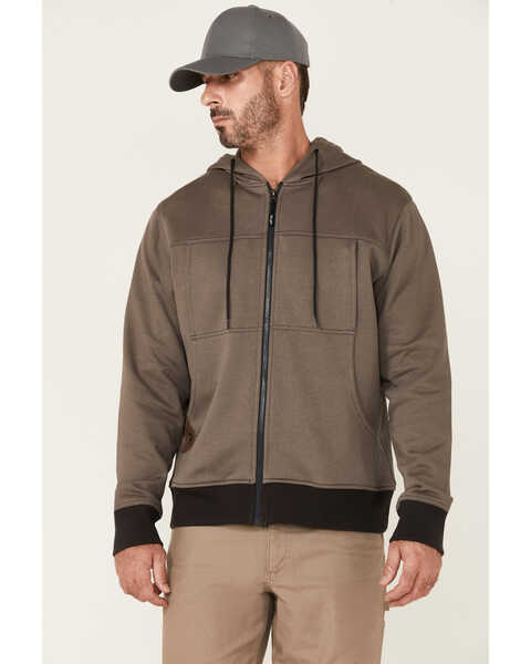 Wrangler Riggs Men's Tough Layer Zip-Front Hooded Work Jacket, Grey, hi-res
