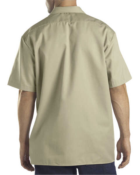 Image #2 - Dickies Men's Short Sleeve Twill Work Shirt - Big & Tall-Folded, Desert, hi-res