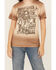 Image #3 - Cut & Paste Women's Tie-Dye Short Sleeve Graphic Tee, Brown, hi-res