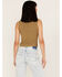 Image #4 - Cleo + Wolf Women's Relaxed Side Button Tank Top, Green/brown, hi-res