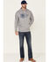 Image #2 - Tin Haul Men's Gray Native Arrowhead Graphic Hooded Sweatshirt , Grey, hi-res