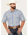 Image #1 - Resistol Men's Miramar Plaid Print Short Sleeve Button Down Western Shirt, Light Purple, hi-res