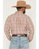 Image #4 - Cody James Men's Bodie Plaid Print Long Sleeve Button-Down Stretch Western Shirt, Tan, hi-res