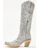 Image #3 - Corral Women's Floral Embroidered Tall Western Boots - Snip Toe, Silver, hi-res