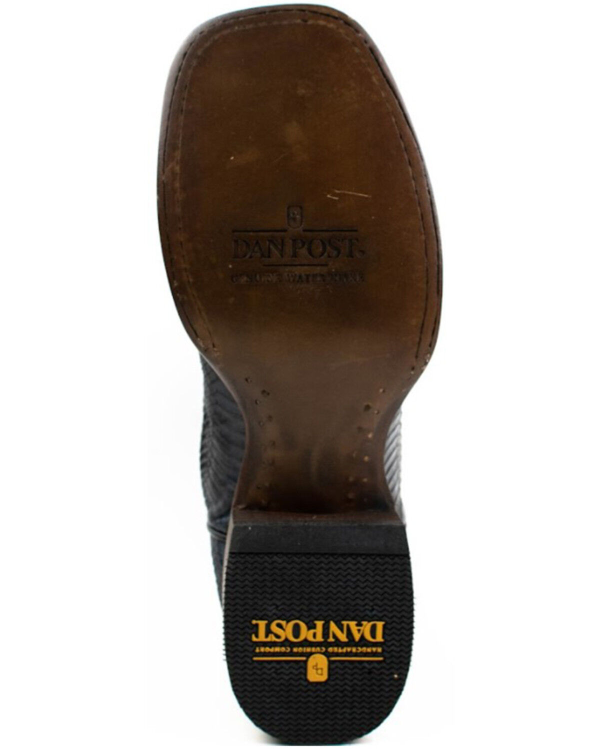 Image #7 - Dan Post Men's Water Snake Exotic Western Boots - Broad Square Toe, Black, hi-res