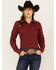 Image #1 - Ariat Women's Conversation Print Long Sleeve Button-Down Western Shirt, Red, hi-res