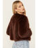 Image #4 - Shyanne Women's Fluffy Faux Fur Coat, Mahogany, hi-res