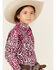 Image #2 - Cowgirl Hardware Girls' Leopard Print Long Sleeve Snap Western Shirt, Pink, hi-res