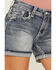 Image #4 - Grace In LA Women's Light Wash Mid Rise Americana Stretch Denim Jeans, Light Wash, hi-res