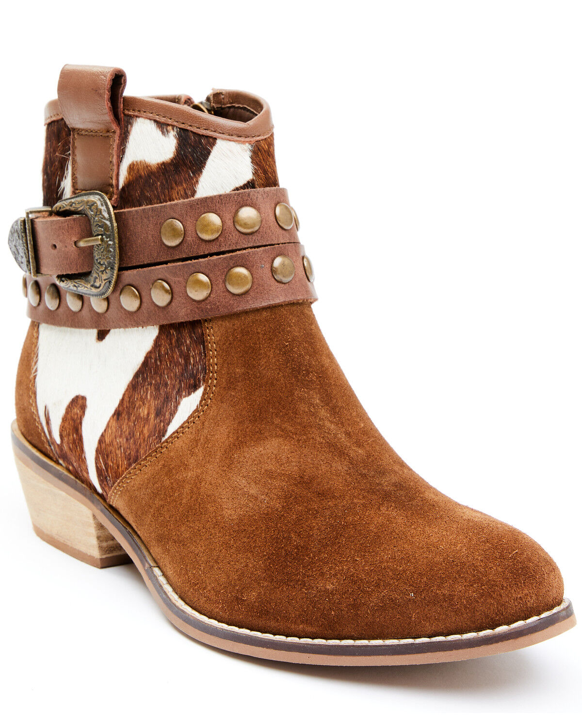 Image #1 - Shyanne Women's Raelynn Fashion Booties - Round Toe, Brown, hi-res