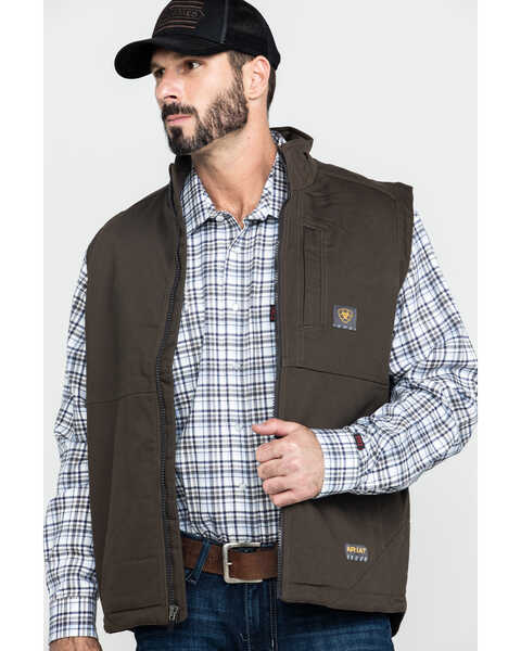 Image #1 - Ariat Men's Rebar Duracanvas Work Vest - Big & Tall , Loden, hi-res