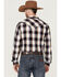 Roper Men's Large Ombre Plaid Long Sleeve Snap Western Shirt , Black, hi-res
