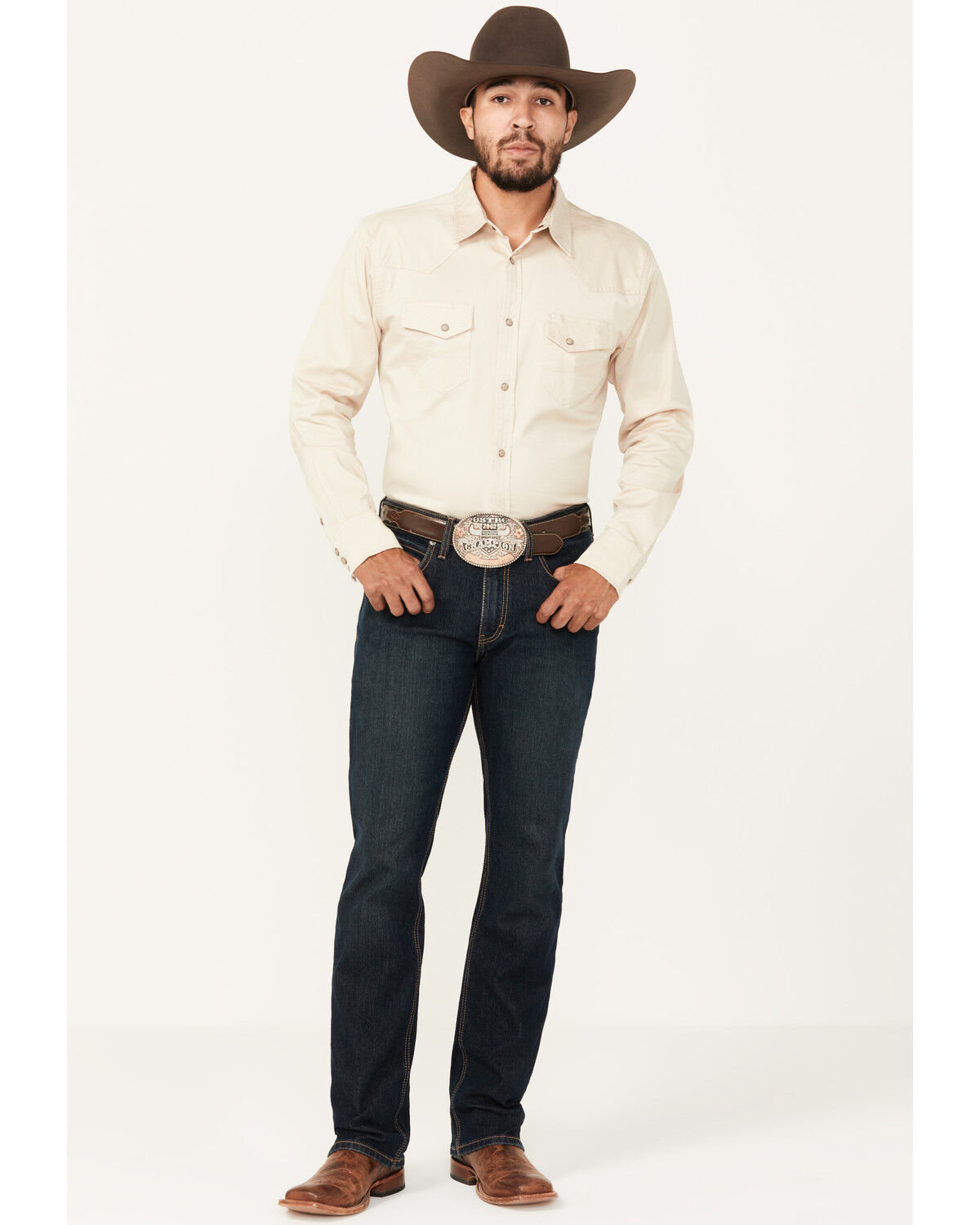 Image #1 - Ariat Men's M4 Blackstone Ray Dark Wash Relaxed Bootcut Pro Series Performance Denim Jeans, Dark Wash, hi-res