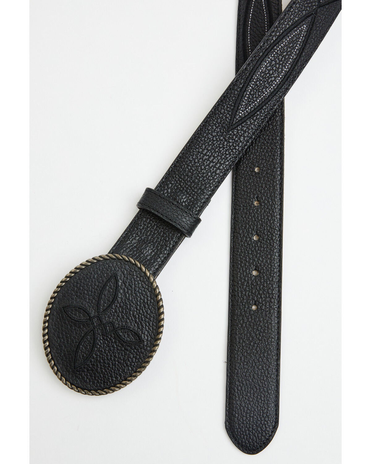 Image #2 - Idyllwind Women's Trinity Embroidered Leather Belt, Black, hi-res