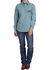 Image #1 - Roper Women's Light Wash Long Sleeve Fringe Button-Down Denim Shirt, Light Blue, hi-res