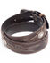 Cody James Men's Turquoise Stitched Longhorn Buckle Belt, Brown, hi-res