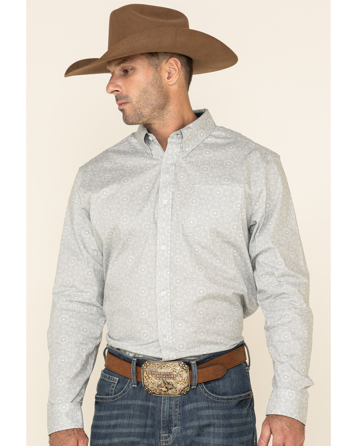 Image #1 - Cody James Men's Hemlock Medallion Print Long Sleeve Western Shirt, , hi-res
